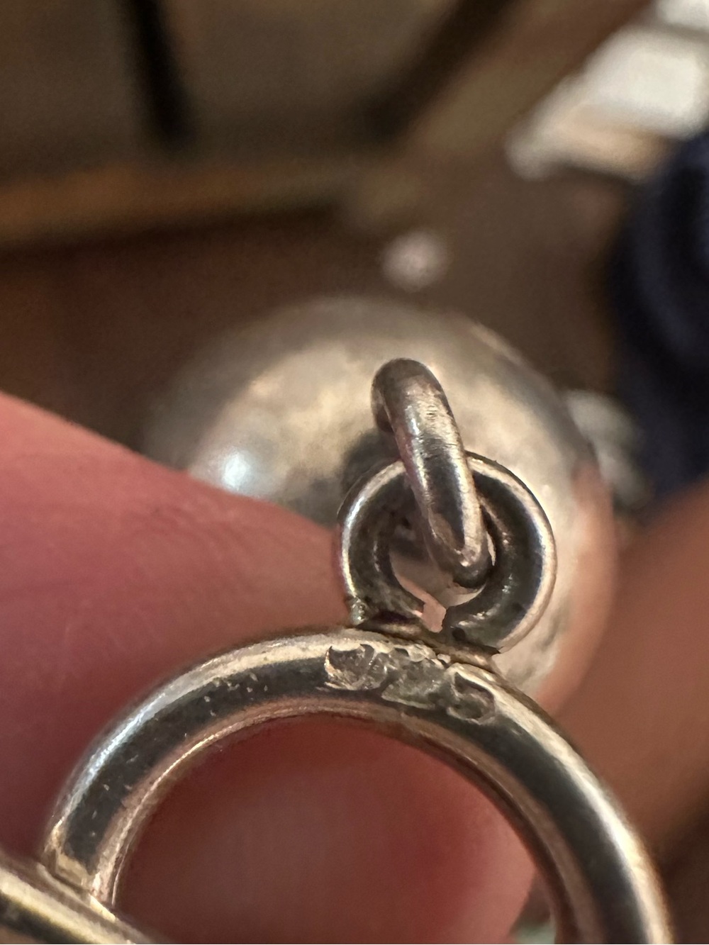 Sterling Silver Ball Link Bracelet - Silver - Picture 3 of 3